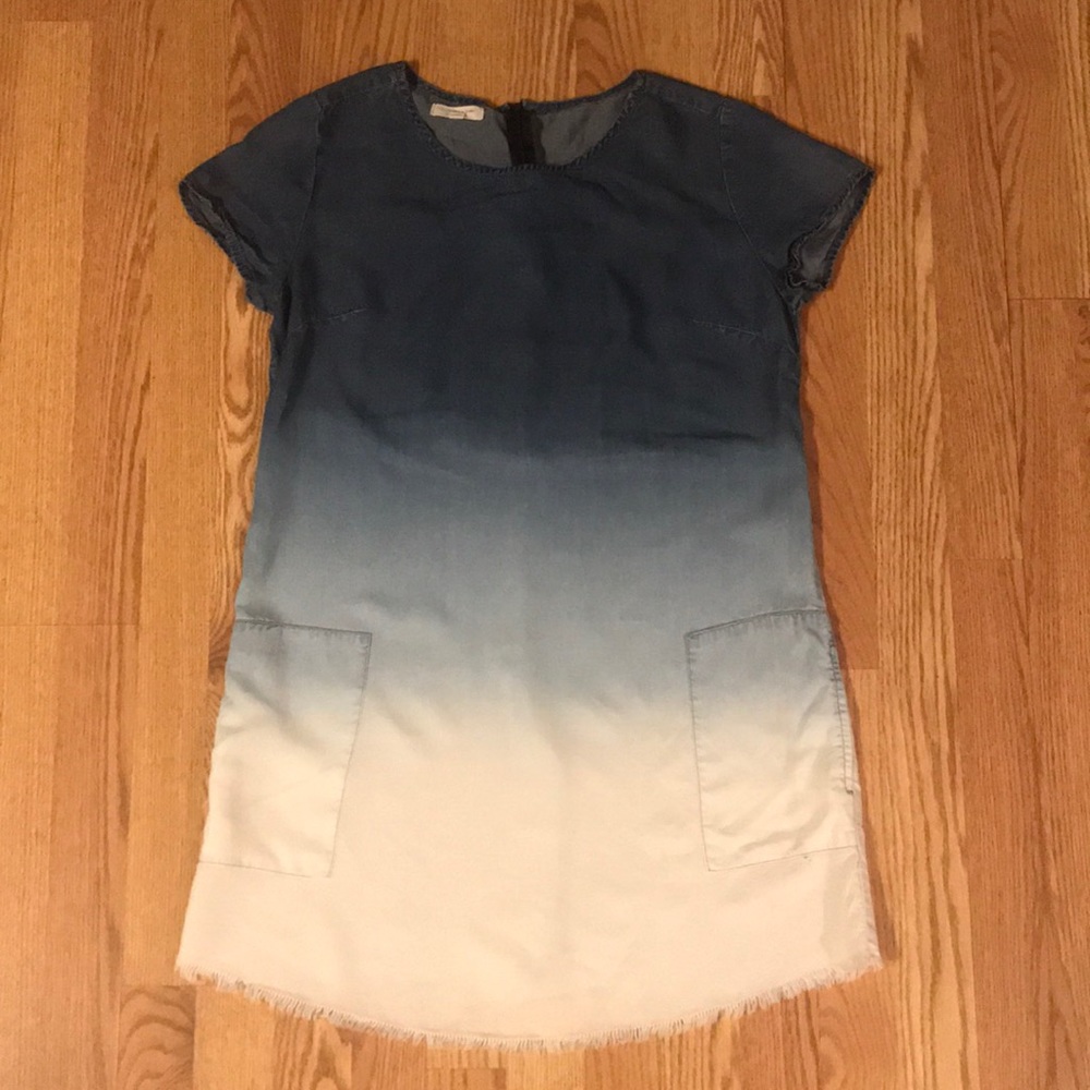 Blue jean ombré dress